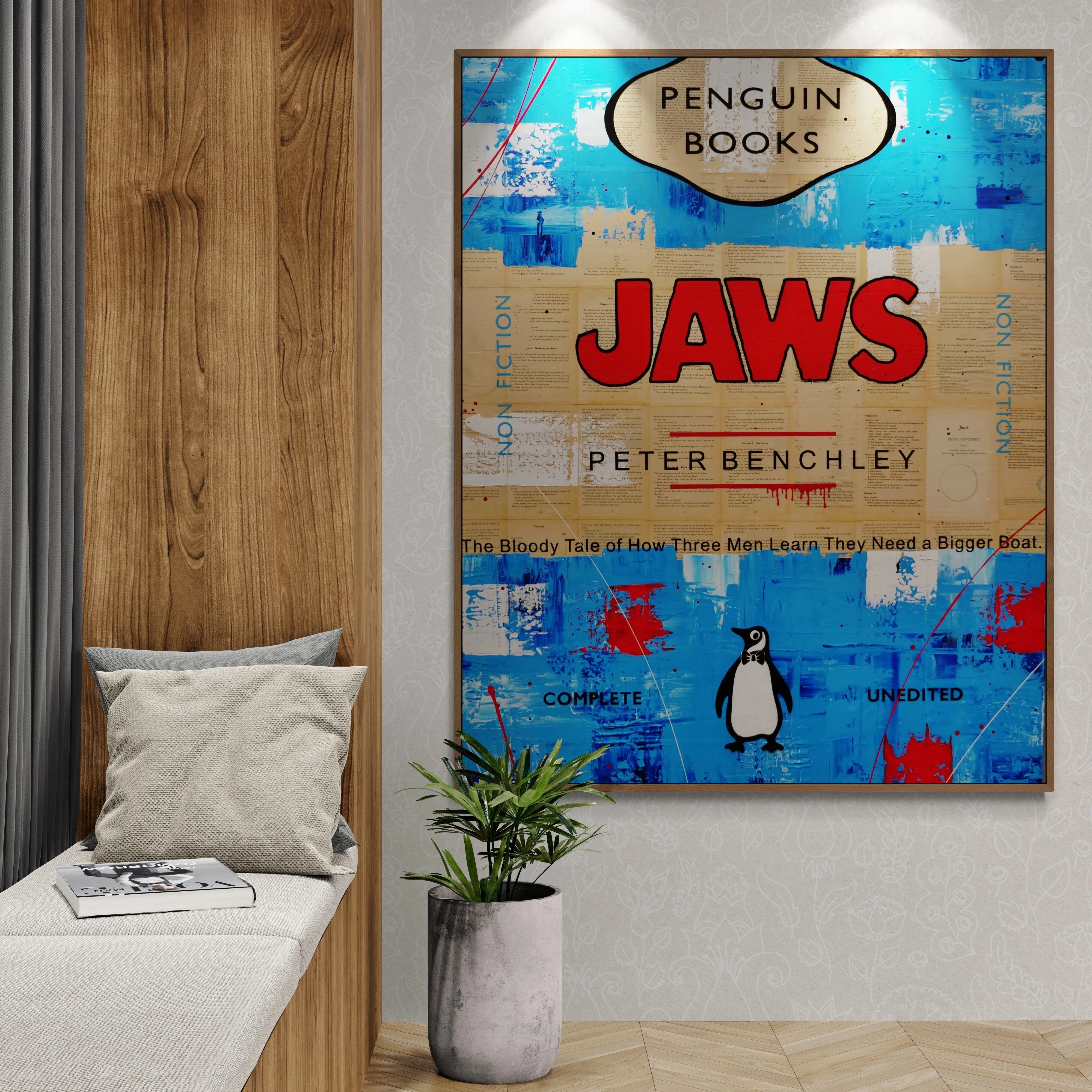 Jaws 140cm x 100cm Urban Pop Book Club Painting (SOLD)
