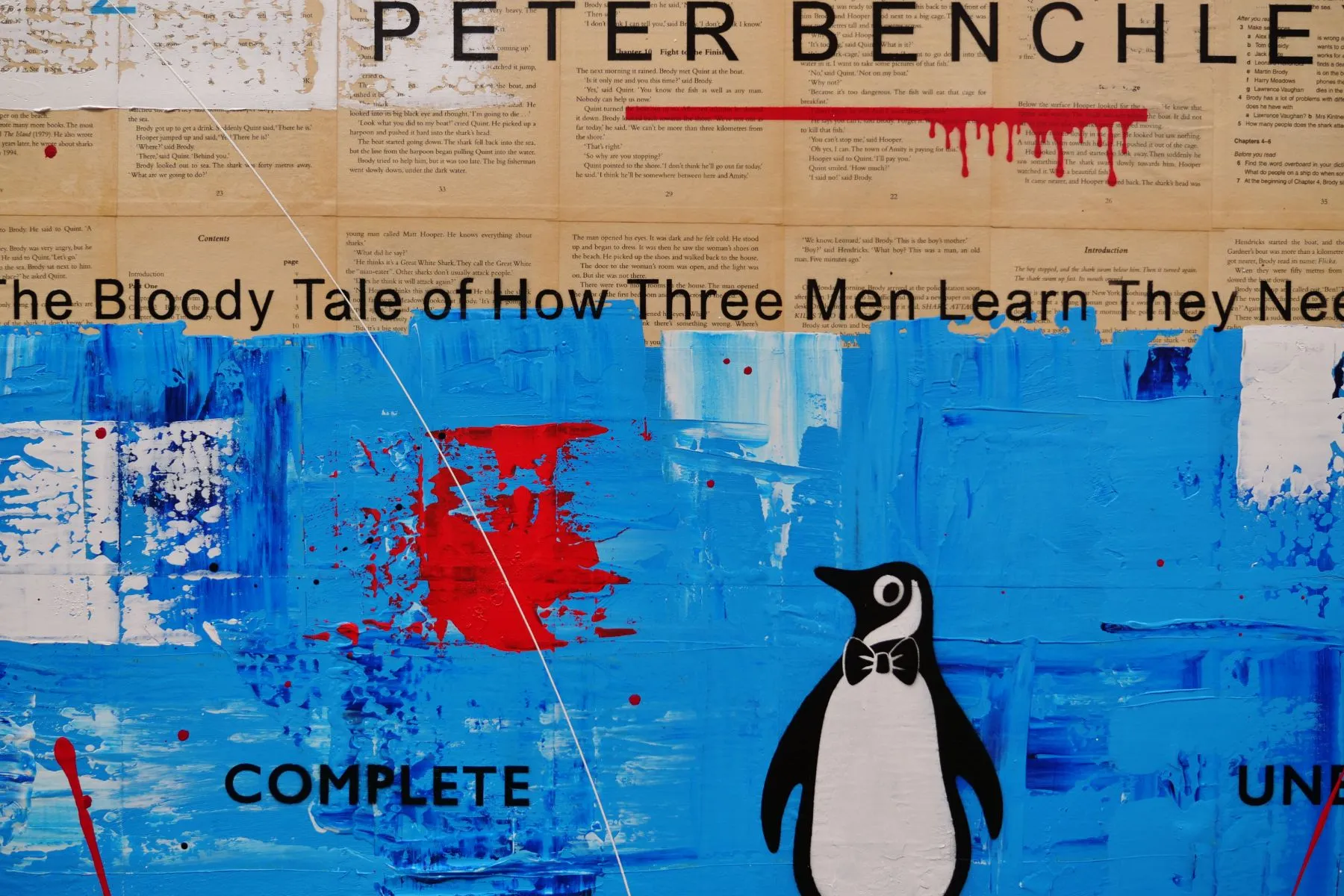 Jaws 140cm x 100cm Urban Pop Book Club Painting (SOLD)