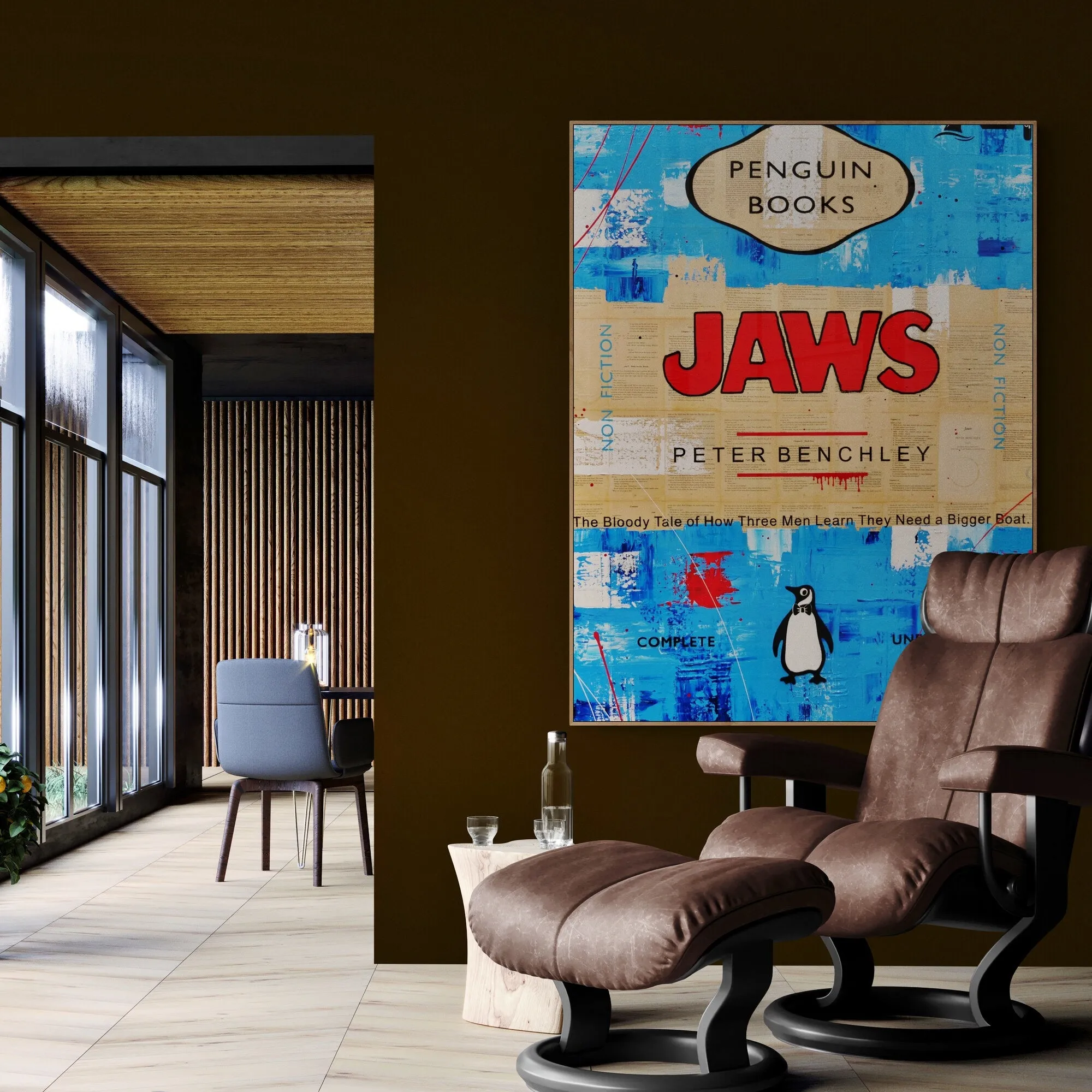 Jaws 140cm x 100cm Urban Pop Book Club Painting (SOLD)