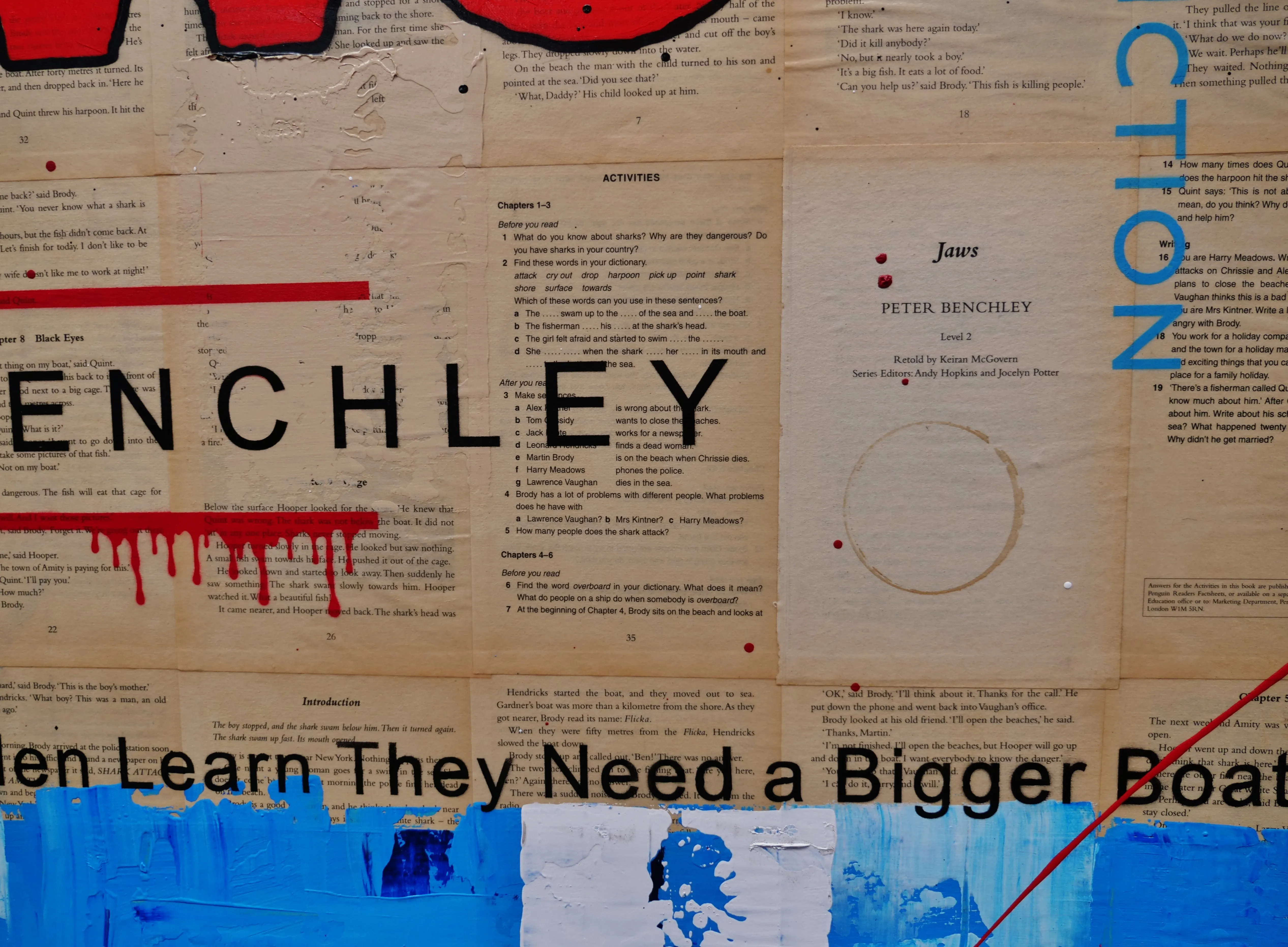 Jaws 140cm x 100cm Urban Pop Book Club Painting (SOLD)