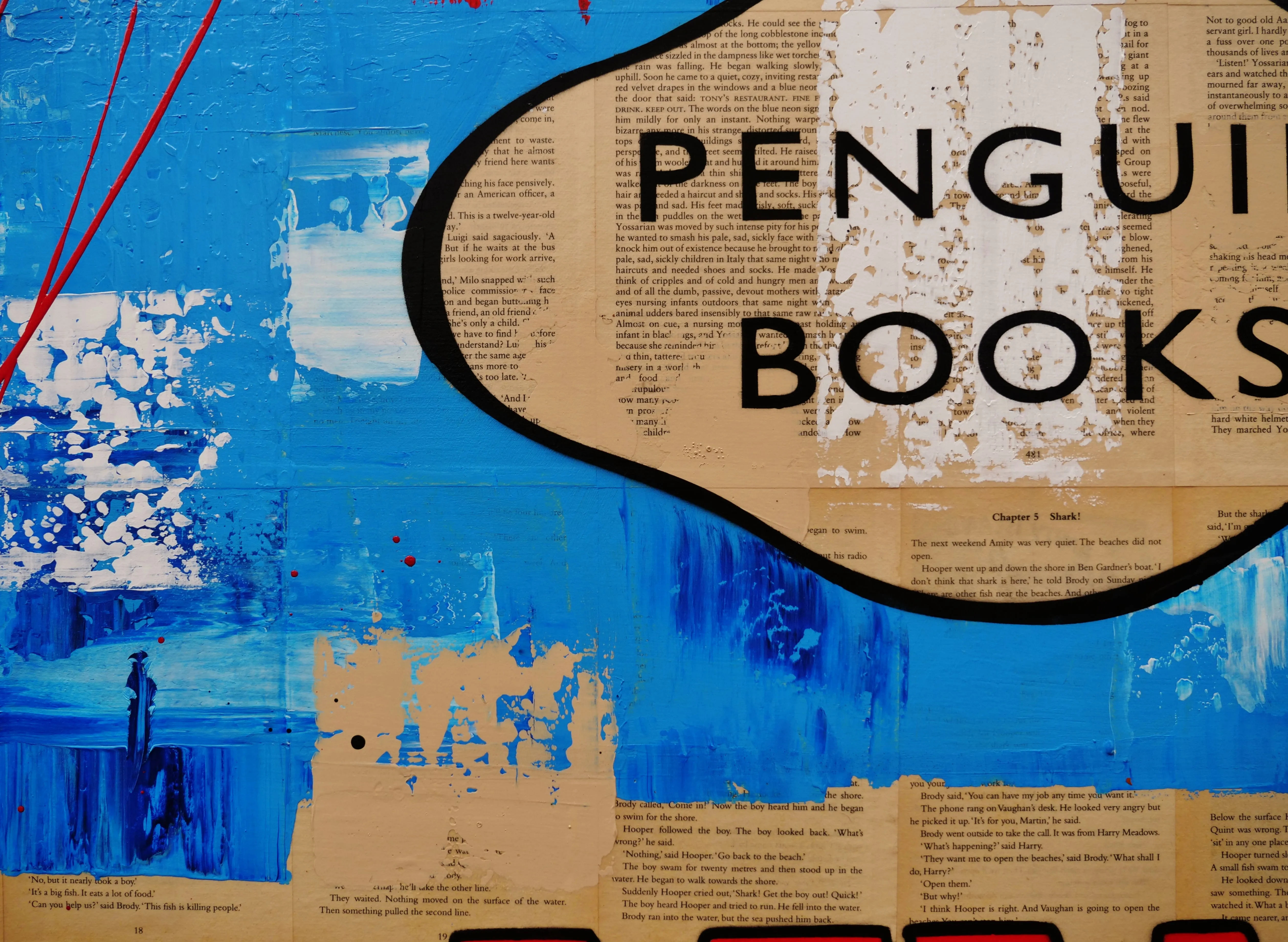Jaws 140cm x 100cm Urban Pop Book Club Painting (SOLD)