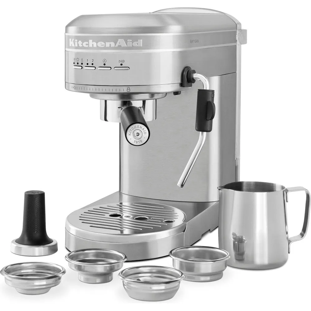 KitchenAid Artisan stainless steel Espresso machine and almond cream Grinder