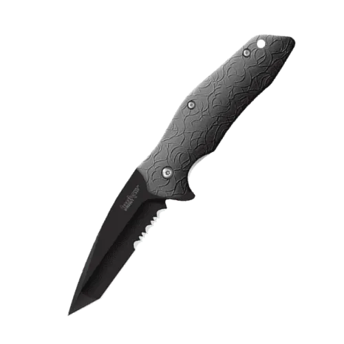 Kuro Tanto Black Serrated Folder Clampac
