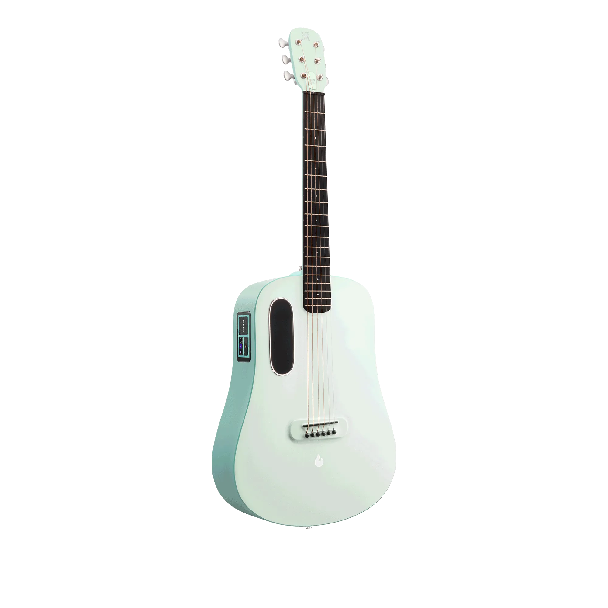 Lava Music BLUE-LAVA-GREEN Blue Lava Touch 36" HPL Acoustic-Electric Smart Guitar w/ AirFlow Bag, Aqua/Mint Green