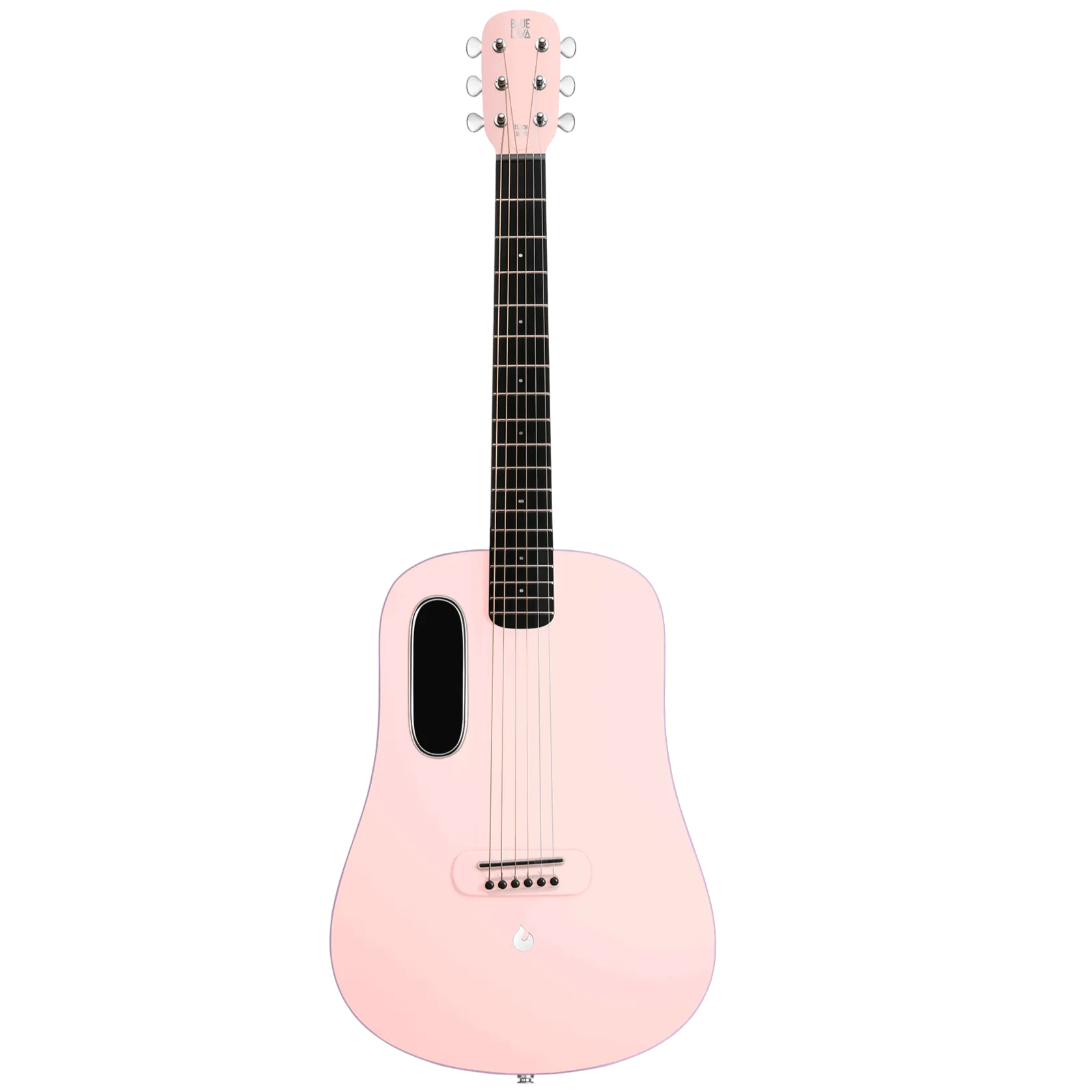Lava Music BLUE-LAVA-PINK Blue Lava Touch 36" HPL Acoustic-Electric Smart Guitar w/ Lite Bag, Coral/Lavender