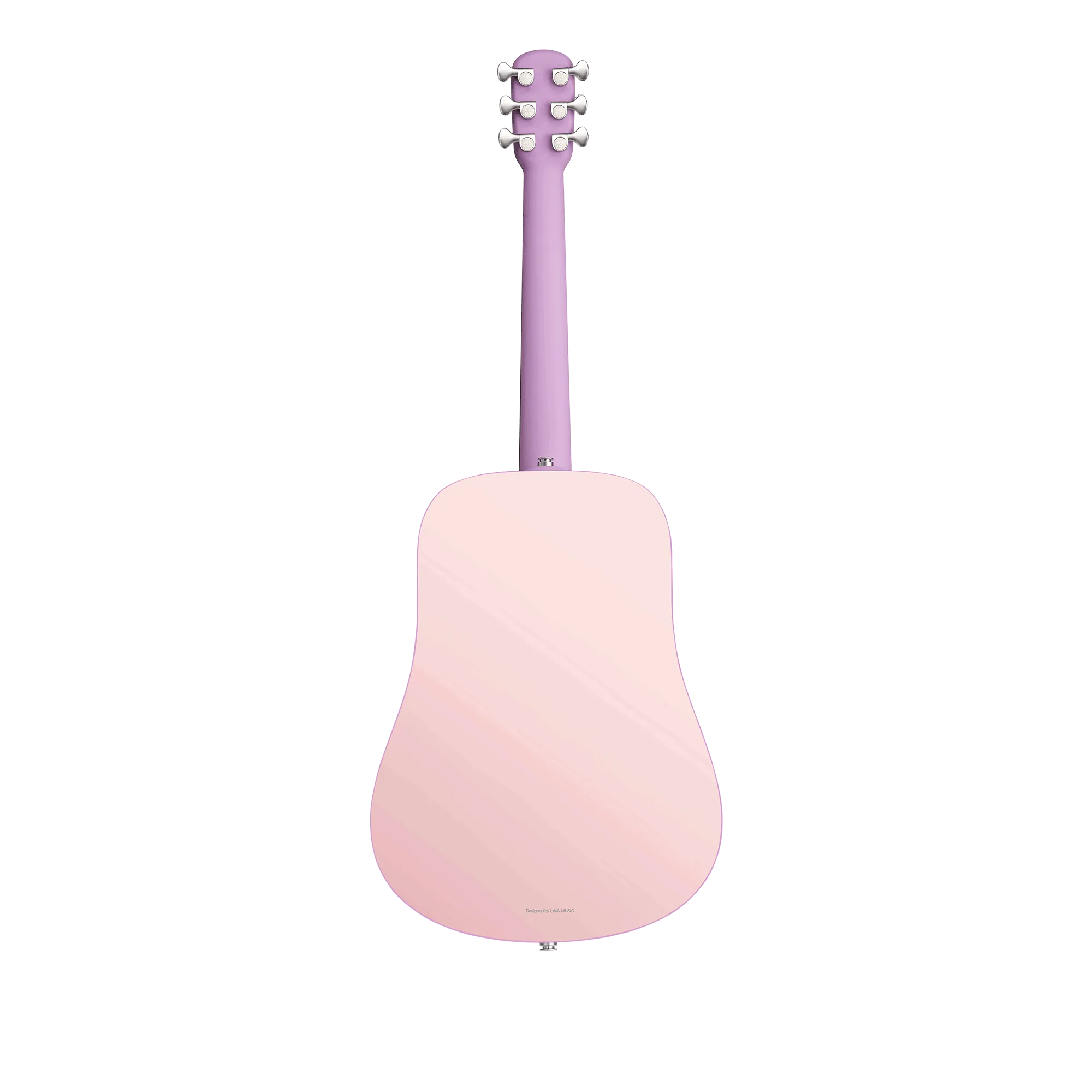 Lava Music BLUE-LAVA-PINK Blue Lava Touch 36" HPL Acoustic-Electric Smart Guitar w/ Lite Bag, Coral/Lavender