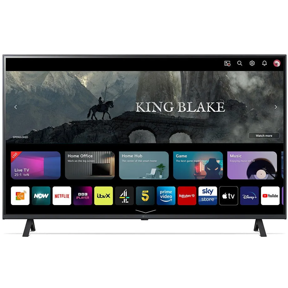 LG UR78 43" 4K UHD LED Smart TV - Black | 43UR78006LK.AEK