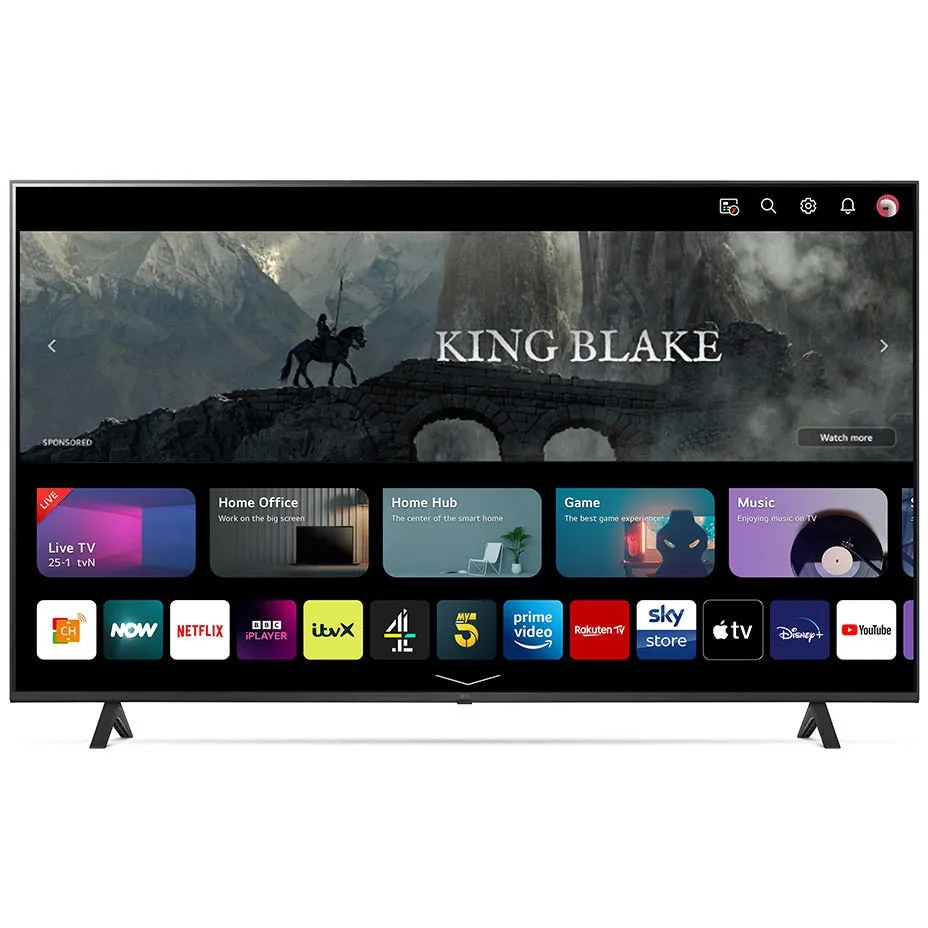 LG UR78 65" 4K UHD LED Smart TV - Black | 65UR78006LK.AEK