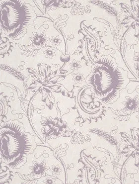 Little Greene Woodblock Mono Wallpaper - Plum