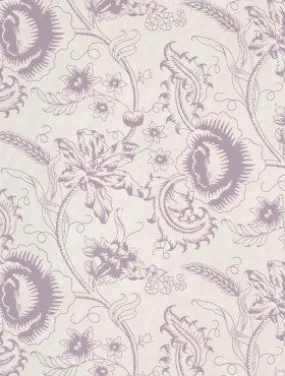 Little Greene Woodblock Mono Wallpaper - Plum