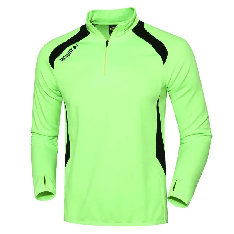 Long-Sleeve Fleece Sports Top with Finger Holes - SF2078