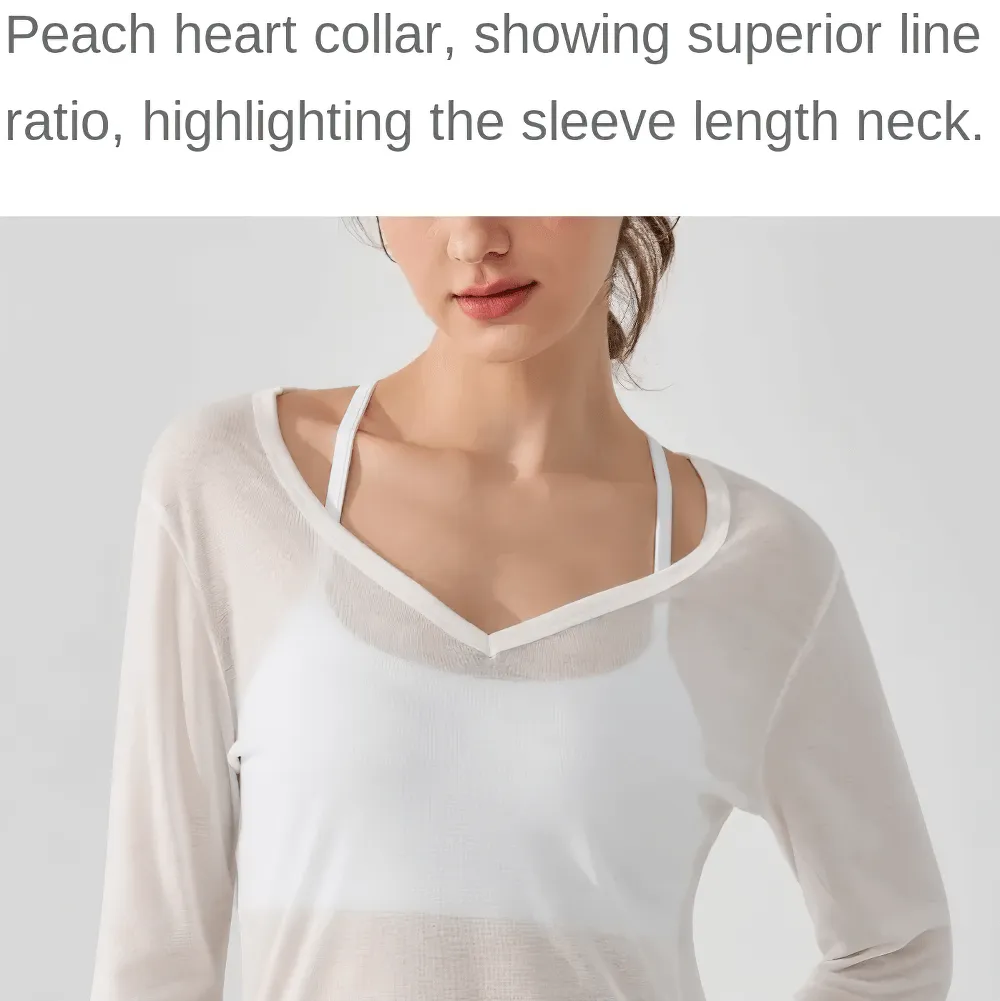 Long-Sleeve Yoga Top with Ruched Side Tie Detail - SF2316