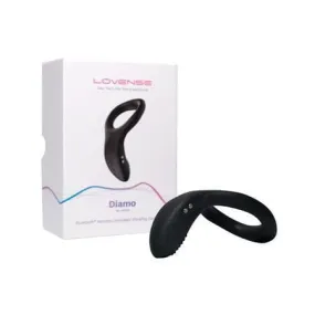 Lovense Diamo App Controlled Penis Ring Vibrator with Sound Activation Black