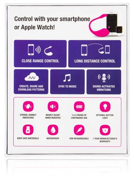 Lovense Lush 2 App Controlled Love Egg Vibrator