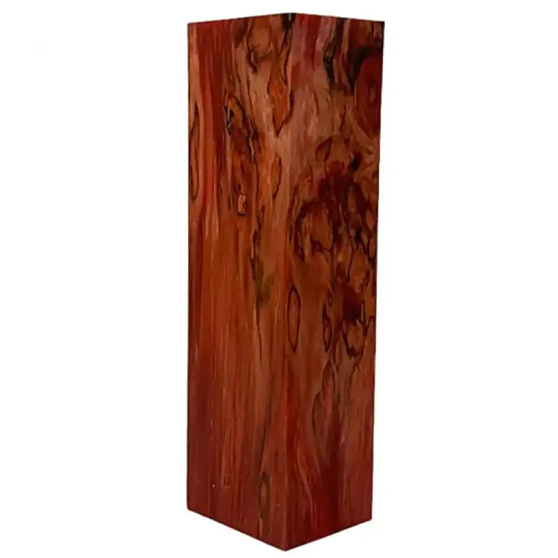 Masur Birch Wood- RED CURLY- Stabilized & Dyed by Raffir