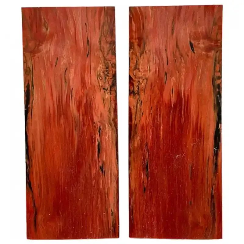 Masur Birch Wood- RED CURLY- Stabilized & Dyed by Raffir