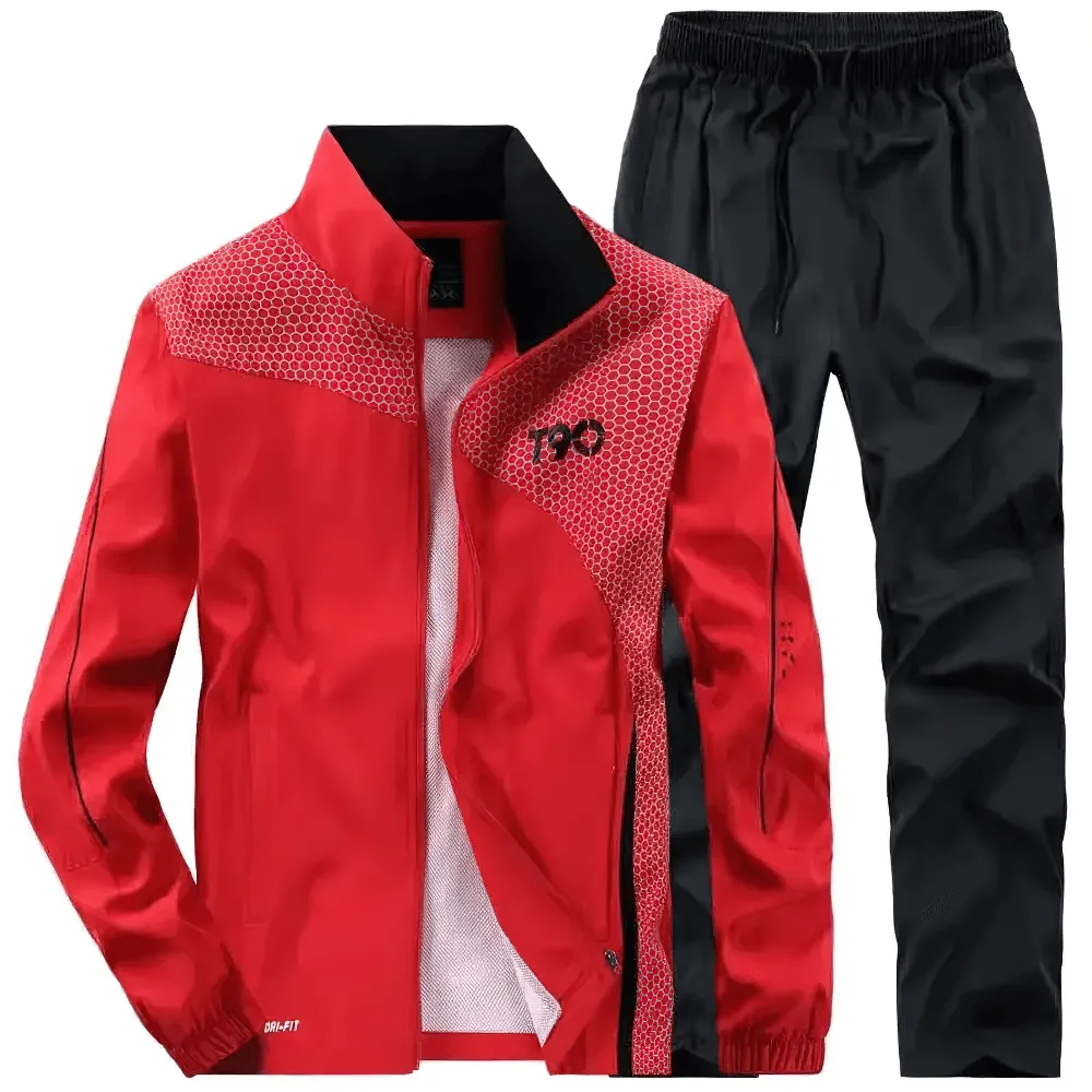 Men’s Active Sports Tracksuit Set with Full Zip - SF2291