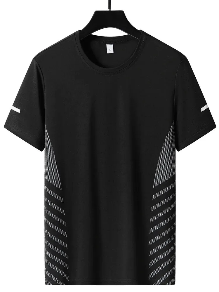 Men's Black O-Neck T-Shirt and Shorts Set - SF2033