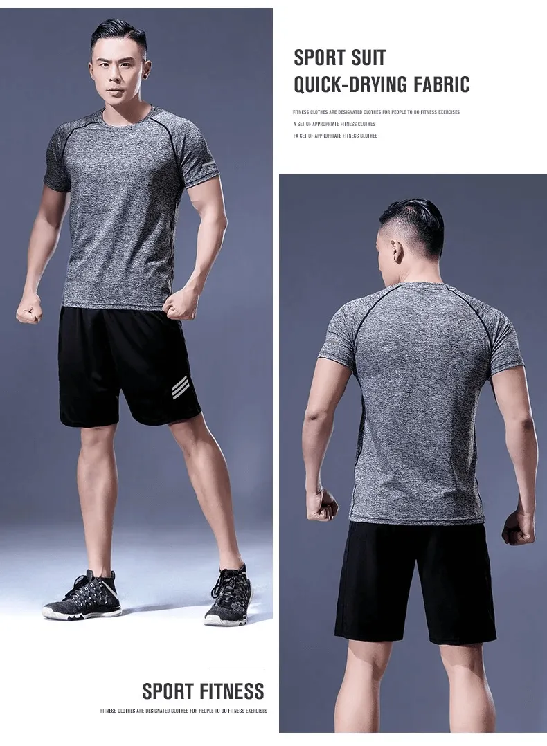 Men's Breathable Sportswear with Short Sleeve - SF2027