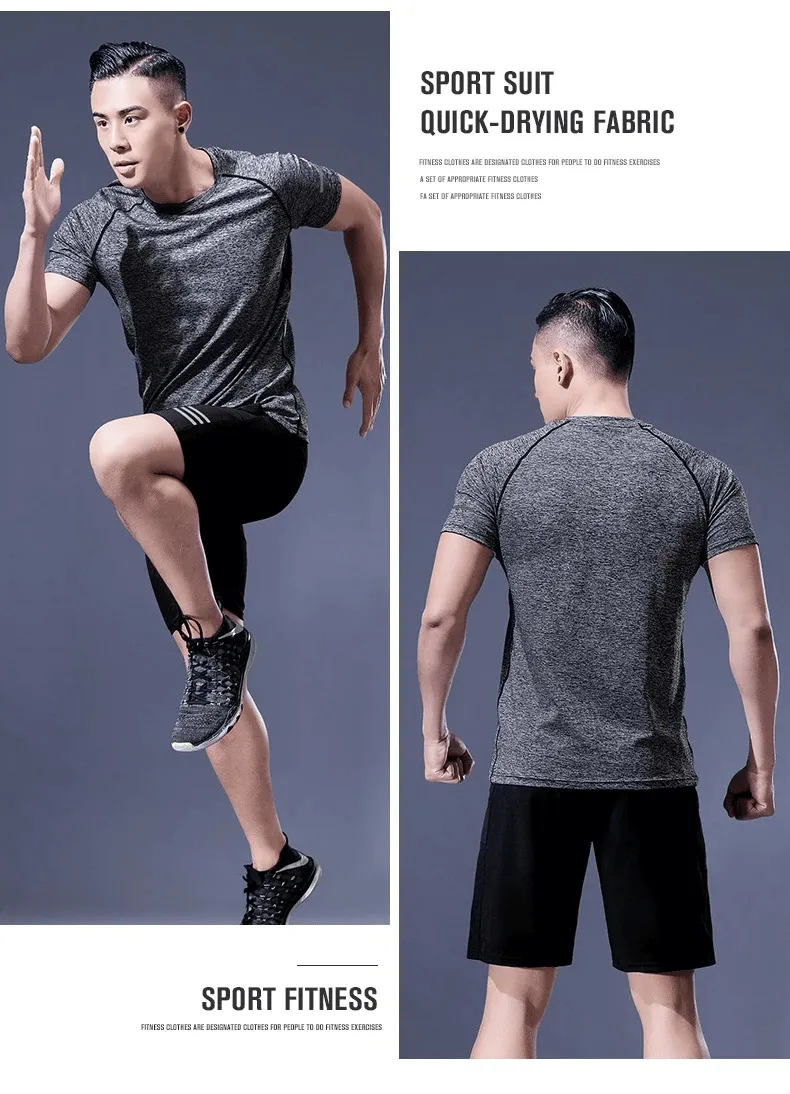 Men's Breathable Sportswear with Short Sleeve - SF2027