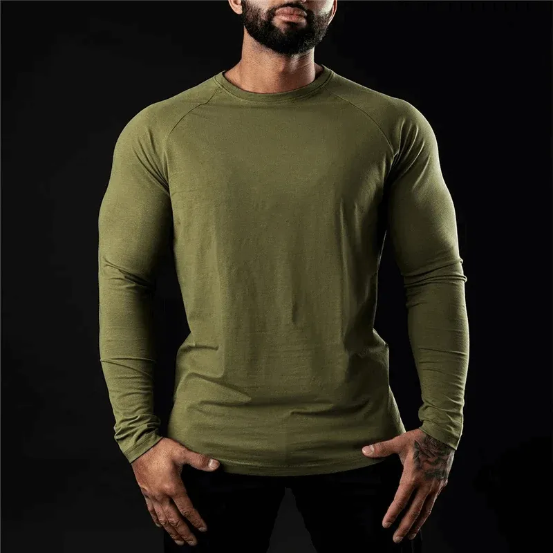 Men’s Cotton Long Sleeves Workout Top - SF2195