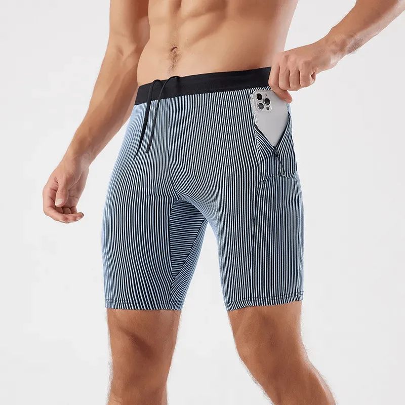 Men’s Quick-Dry Striped Swim Trunks with Pocket - SF2185