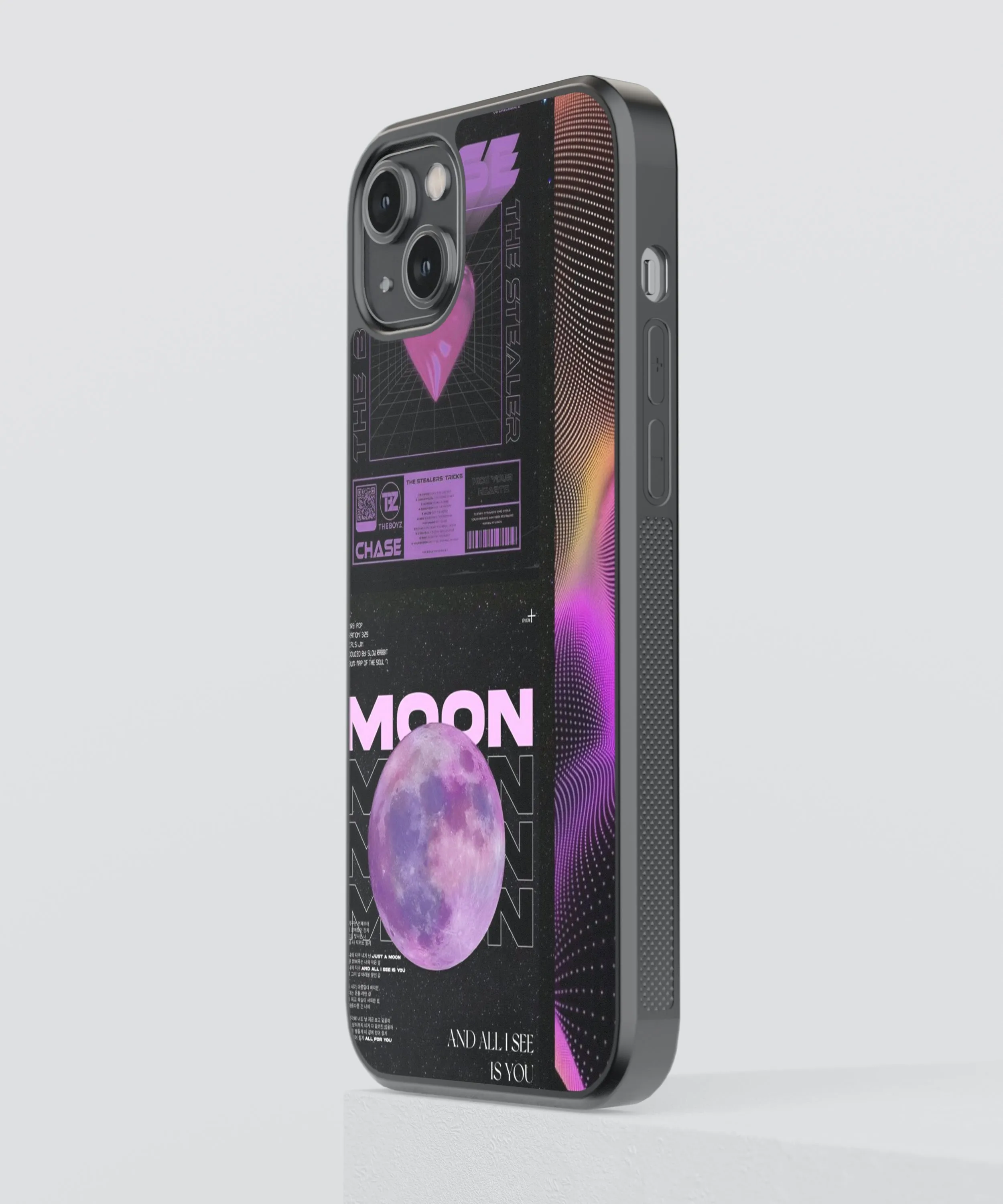 Moon Abstract Glass Phone Case Cover
