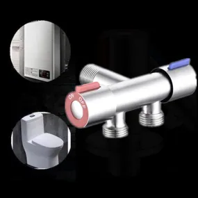 Multifunction Household One In Two Out Dual Control Dual Use Trap Stainless Steel Triangle Valve