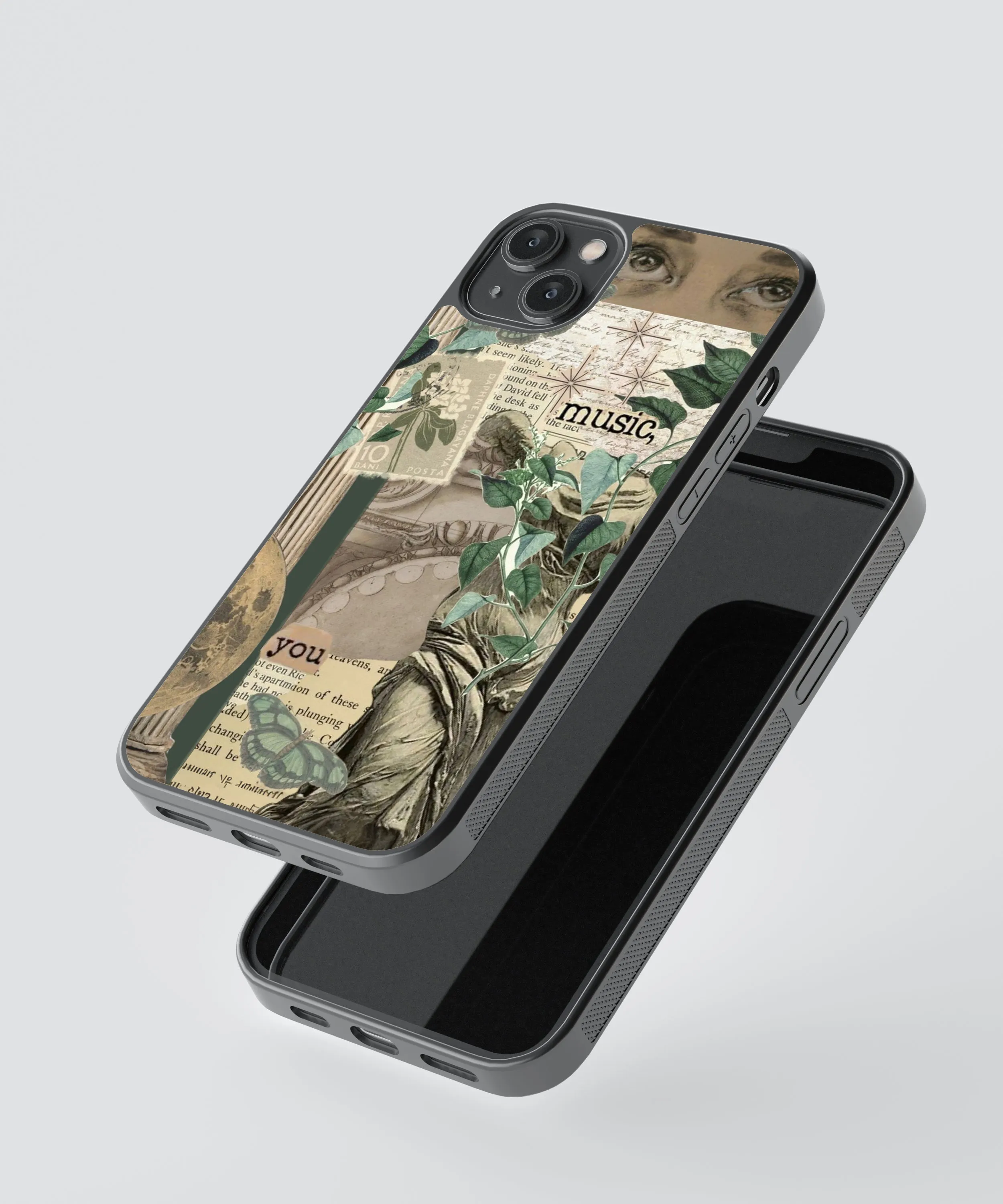 Music Vintage Glass Phone Case Cover