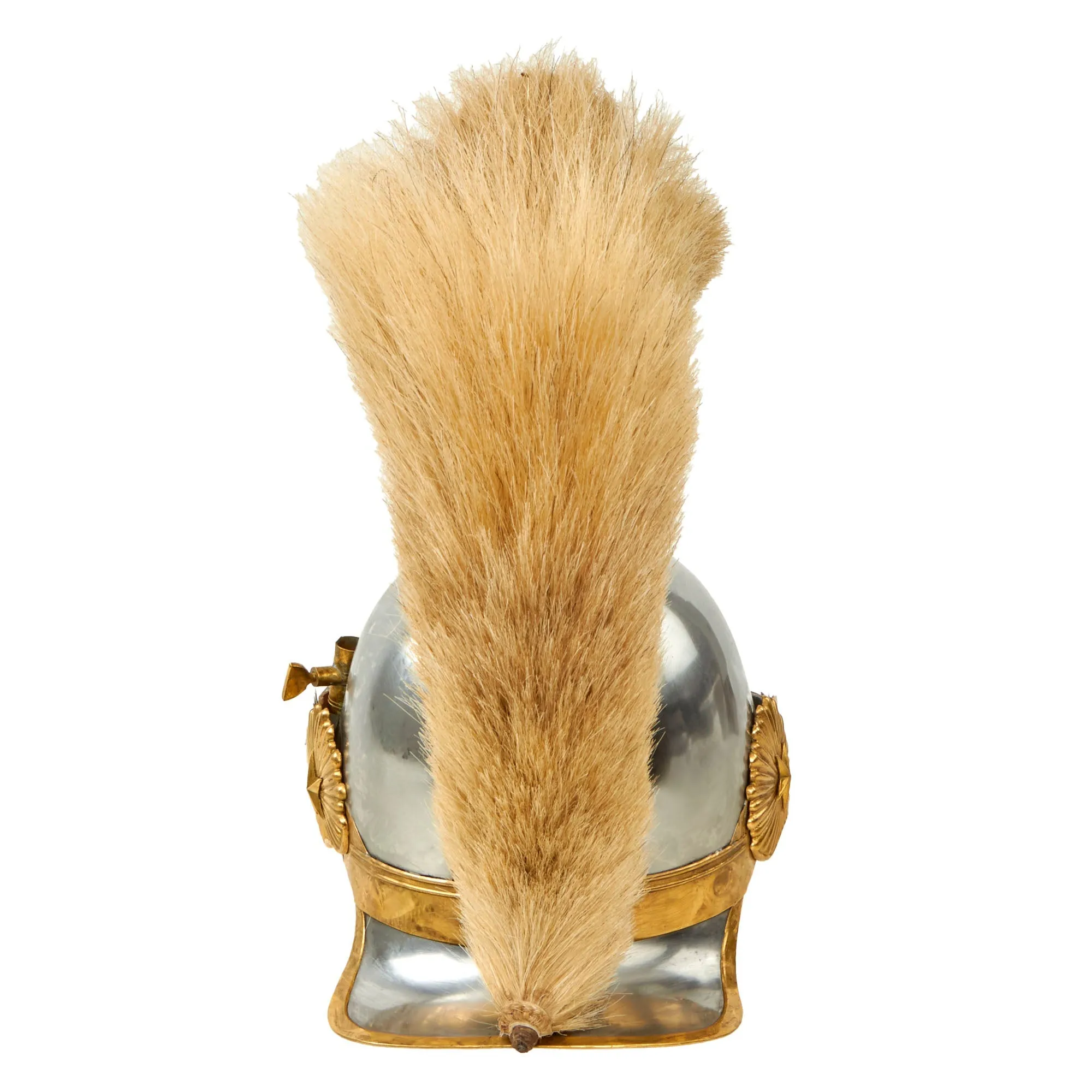Napoleonic First French Empire Era Carabinier Officer Helmet with White Plume