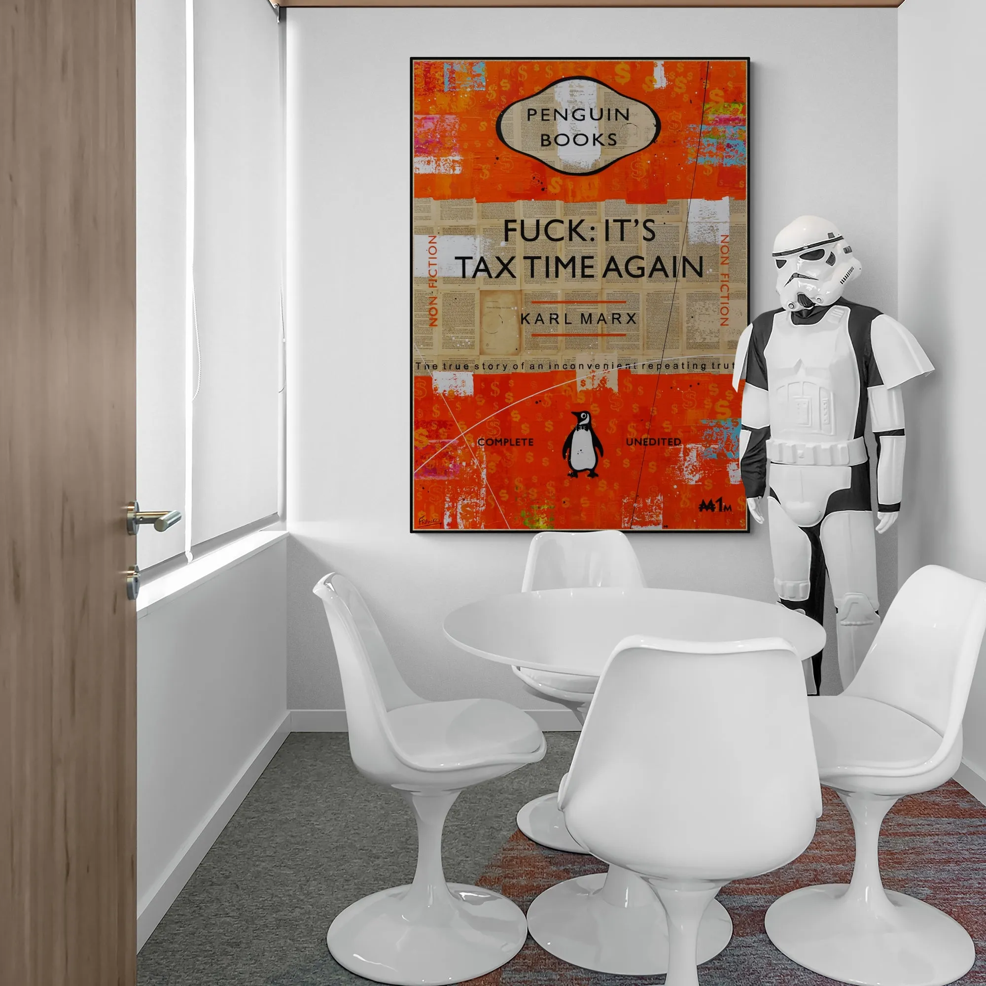 Neverending Story 140cm x 100cm Tax Time Urban Pop Book Club Painting (SOLD)