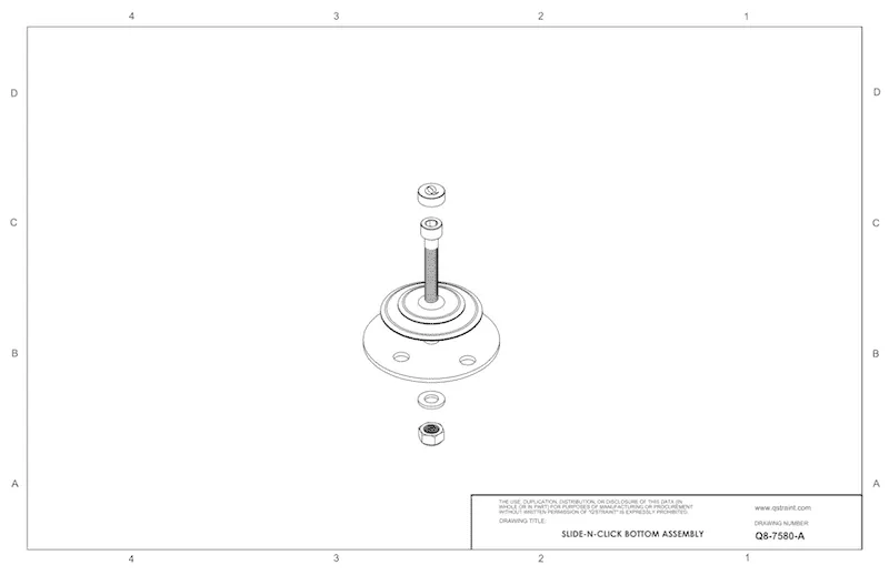 OMNI Slide ‘N Click Floor Anchor | Q8-7580-A