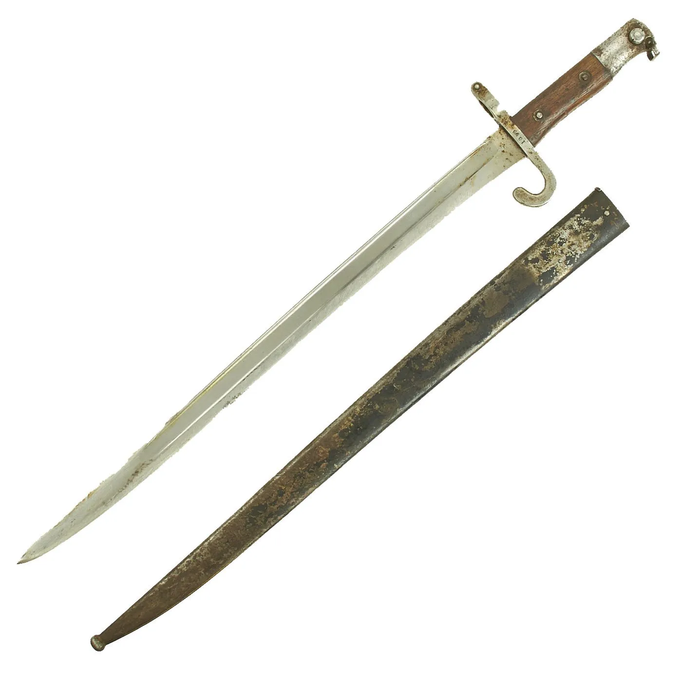 Original Austrian M1873 Werndl Rifle NCO's Saber Bayonet by ŒWG Steyr with Scabbard