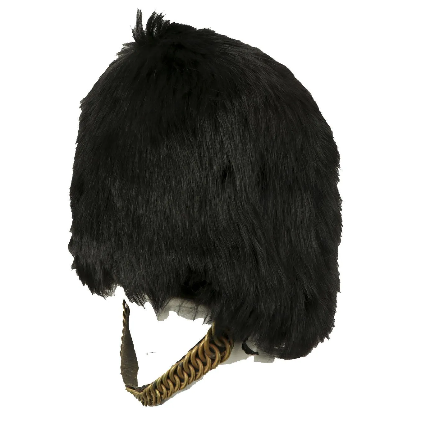 Original British 20th Century Scots Guards Bearskin Helmet with Chin Scales - Size 7 1/8