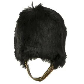 Original British 20th Century Scots Guards Bearskin Helmet with Chin Scales - Size 7 1/8