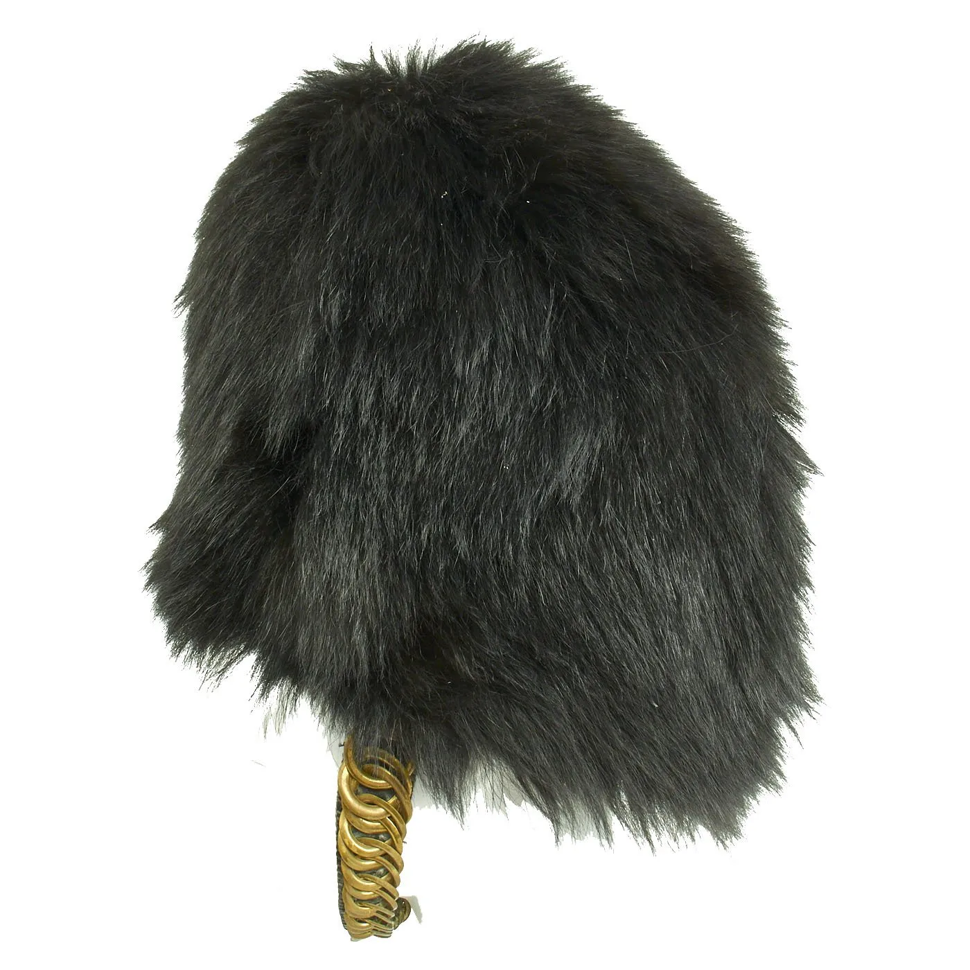 Original British 20th Century Scots Guards Bearskin Helmet with Chin Scales - Size 7