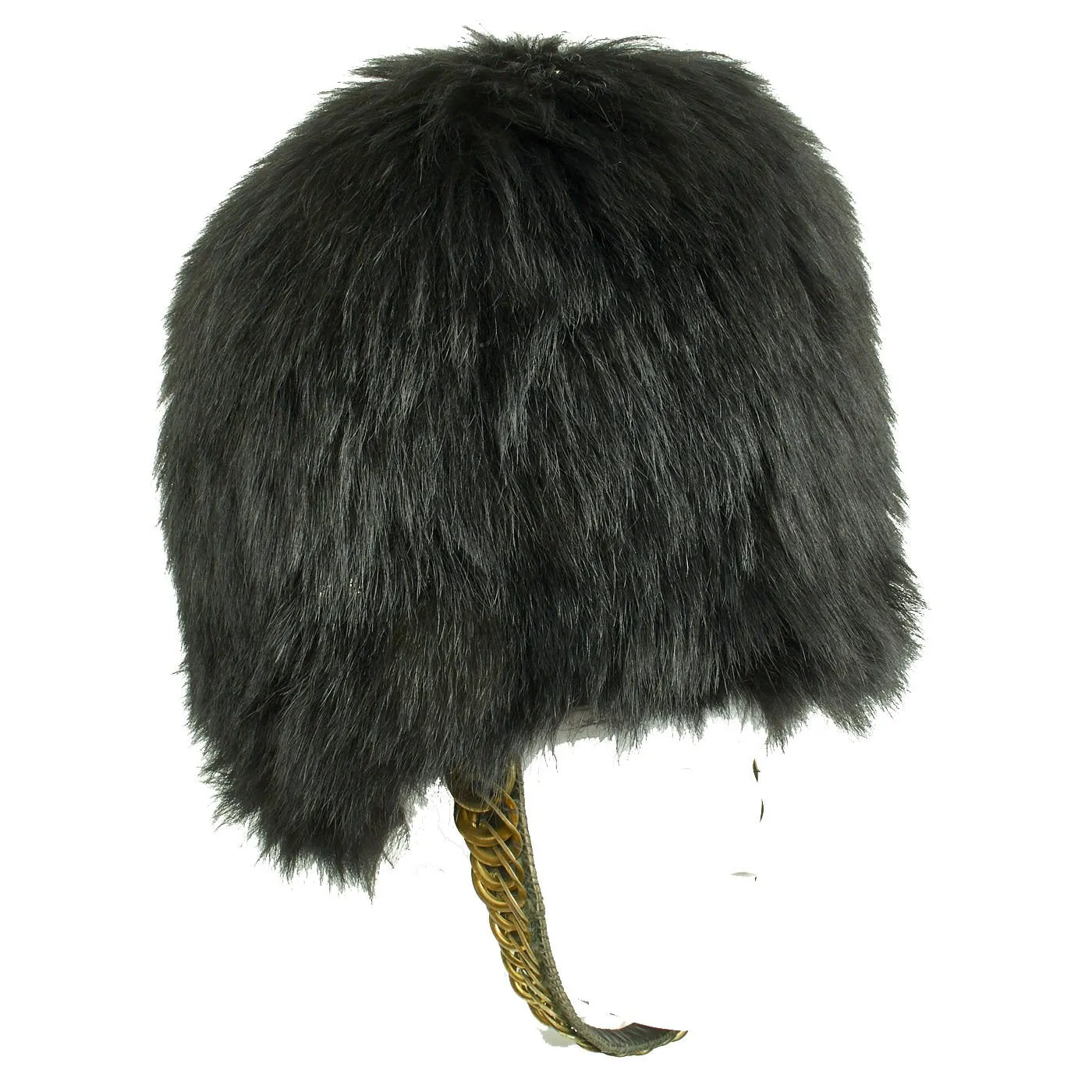 Original British 20th Century Scots Guards Bearskin Helmet with Chin Scales - Size 7