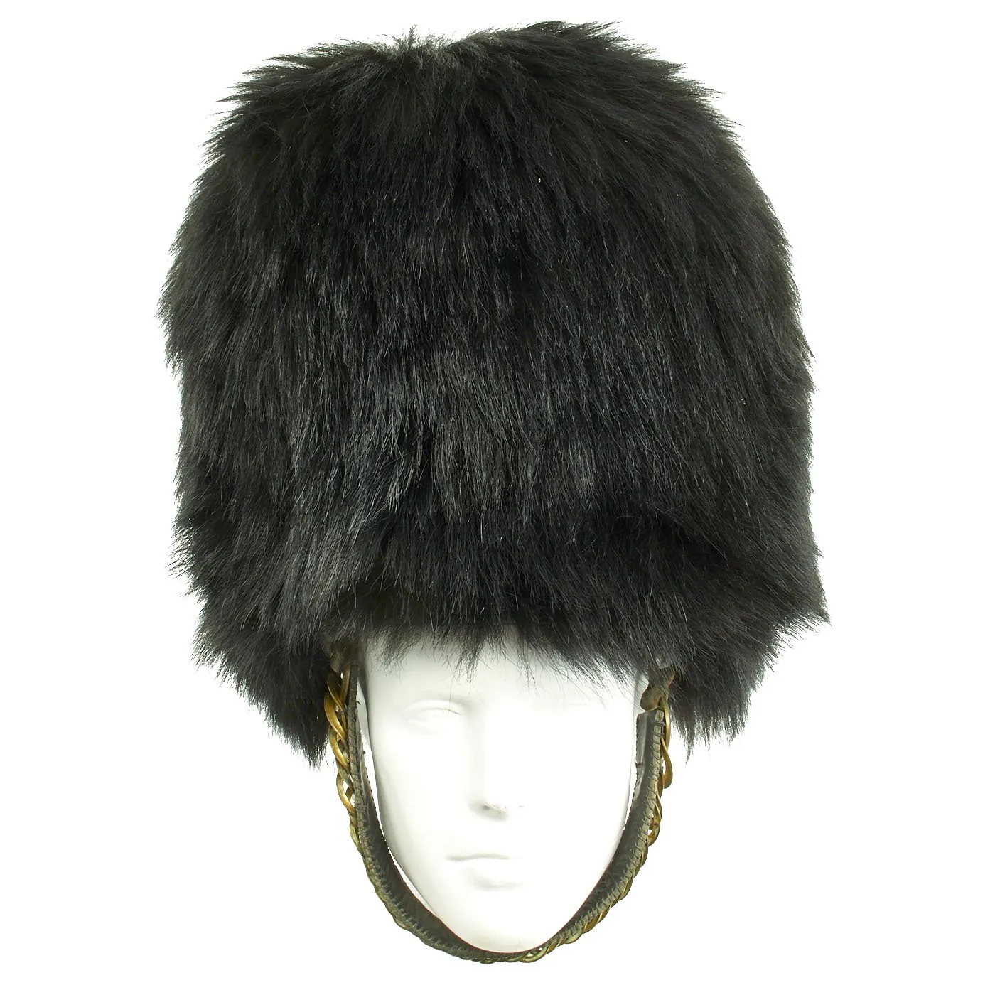 Original British 20th Century Scots Guards Bearskin Helmet with Chin Scales - Size 7