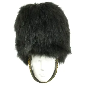 Original British 20th Century Scots Guards Bearskin Helmet with Chin Scales - Size 7