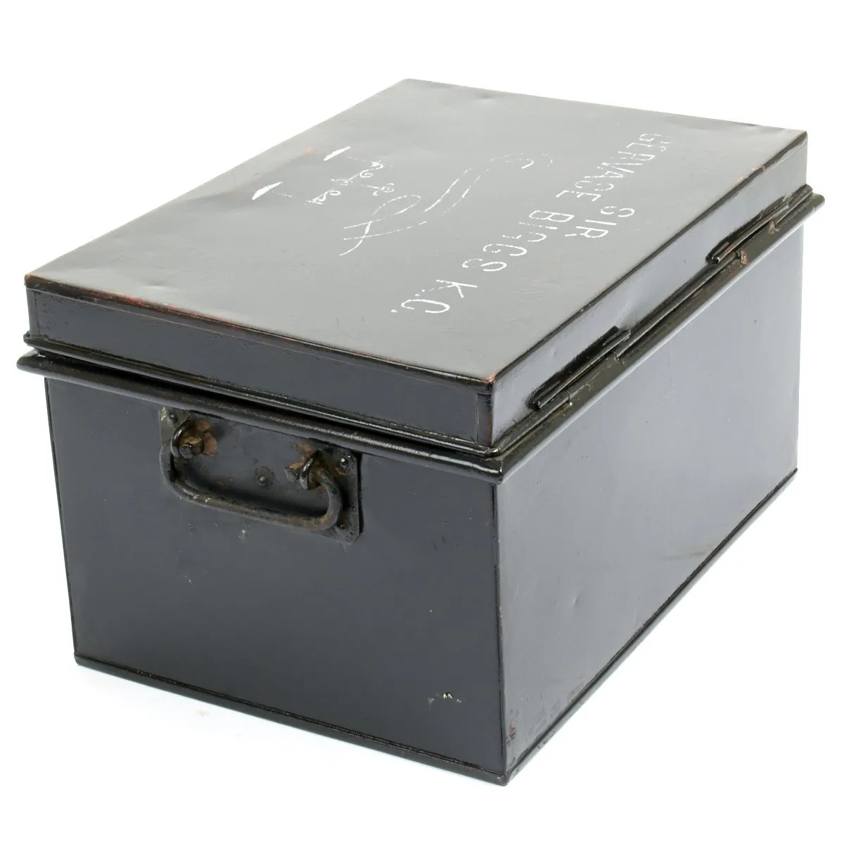 Original British Barrister Wig and Gown Tin Chest of Sir Gervase Biggs K.C.- Circa 1901