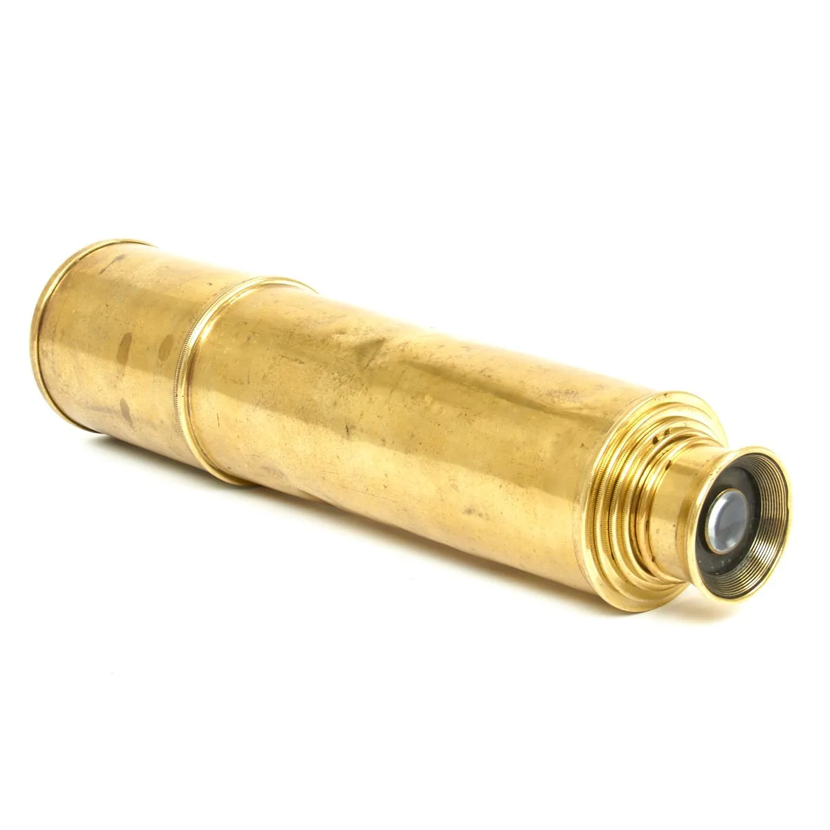 Original British Boer War Era 5-Draw All Brass Officer's Field Telescope by Dollond of London