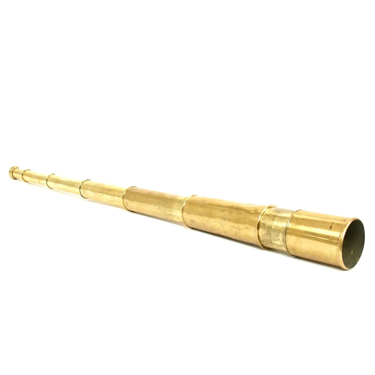 Original British Boer War Era 5-Draw All Brass Officer's Field Telescope by Dollond of London