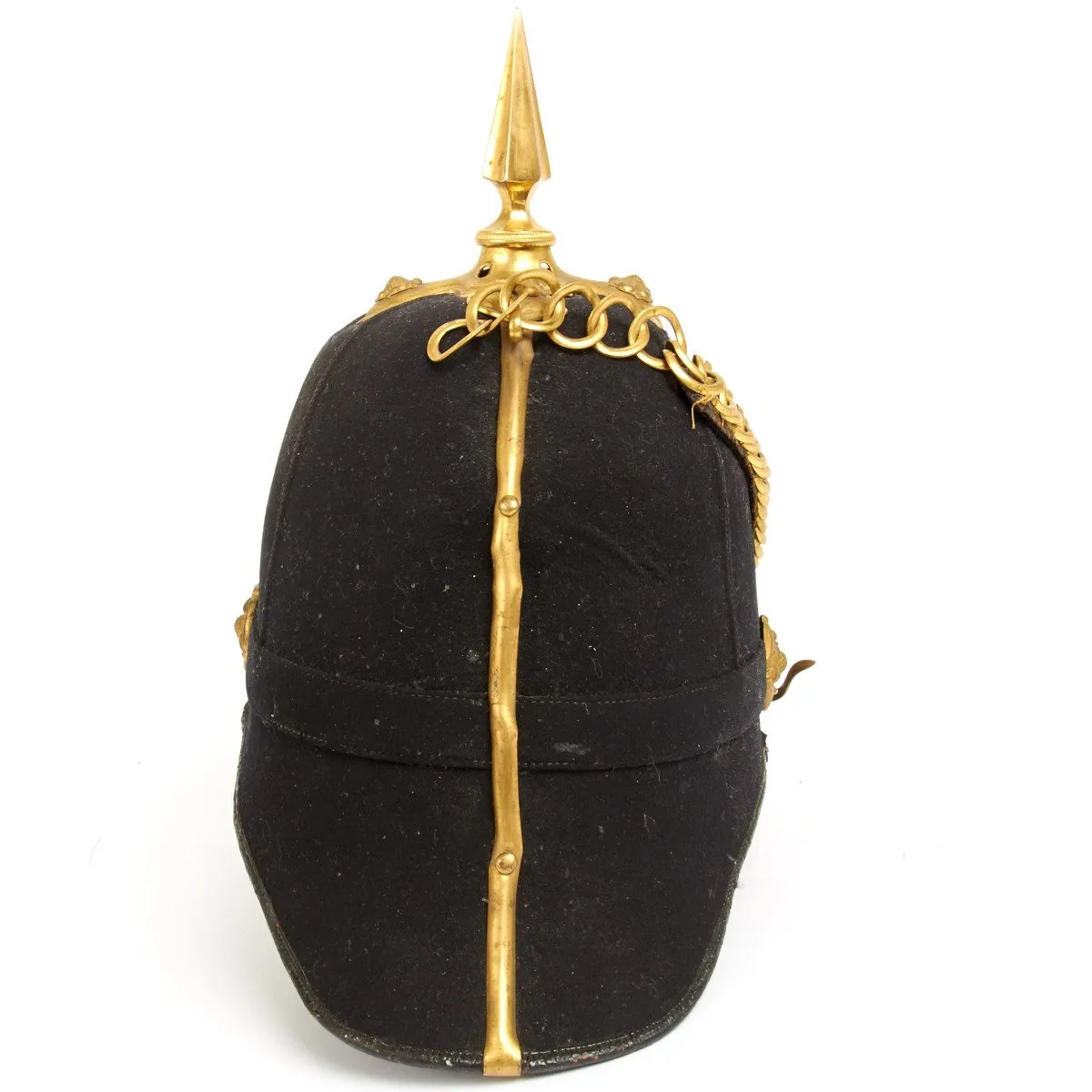 Original British Edwardian Era Norfolk Regiment Cloth Spiked Helmet