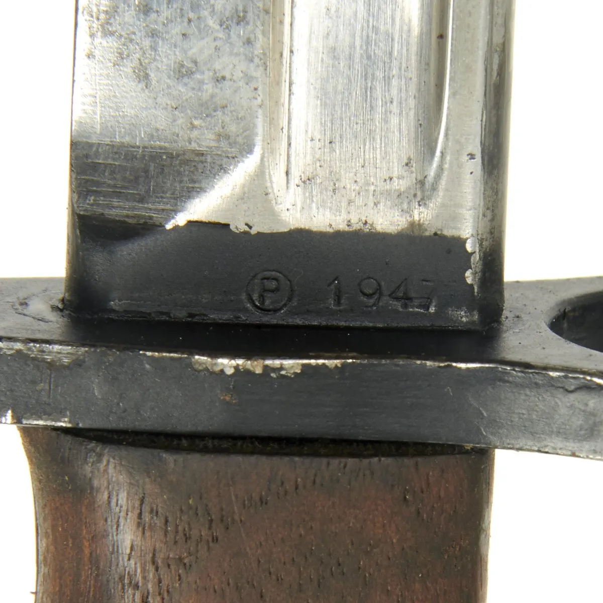 Original British Enfield No.5 Jungle Carbine MkII Bayonet with Scabbard by Poole - Dated 1947