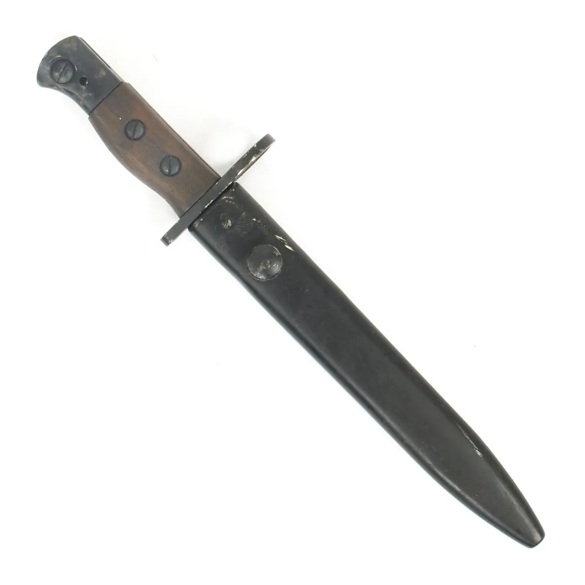 Original British Enfield No.5 Jungle Carbine MkII Bayonet with Scabbard by Poole - Dated 1947