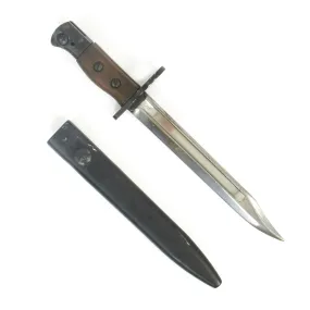 Original British Enfield No.5 Jungle Carbine MkII Bayonet with Scabbard by Poole - Dated 1947