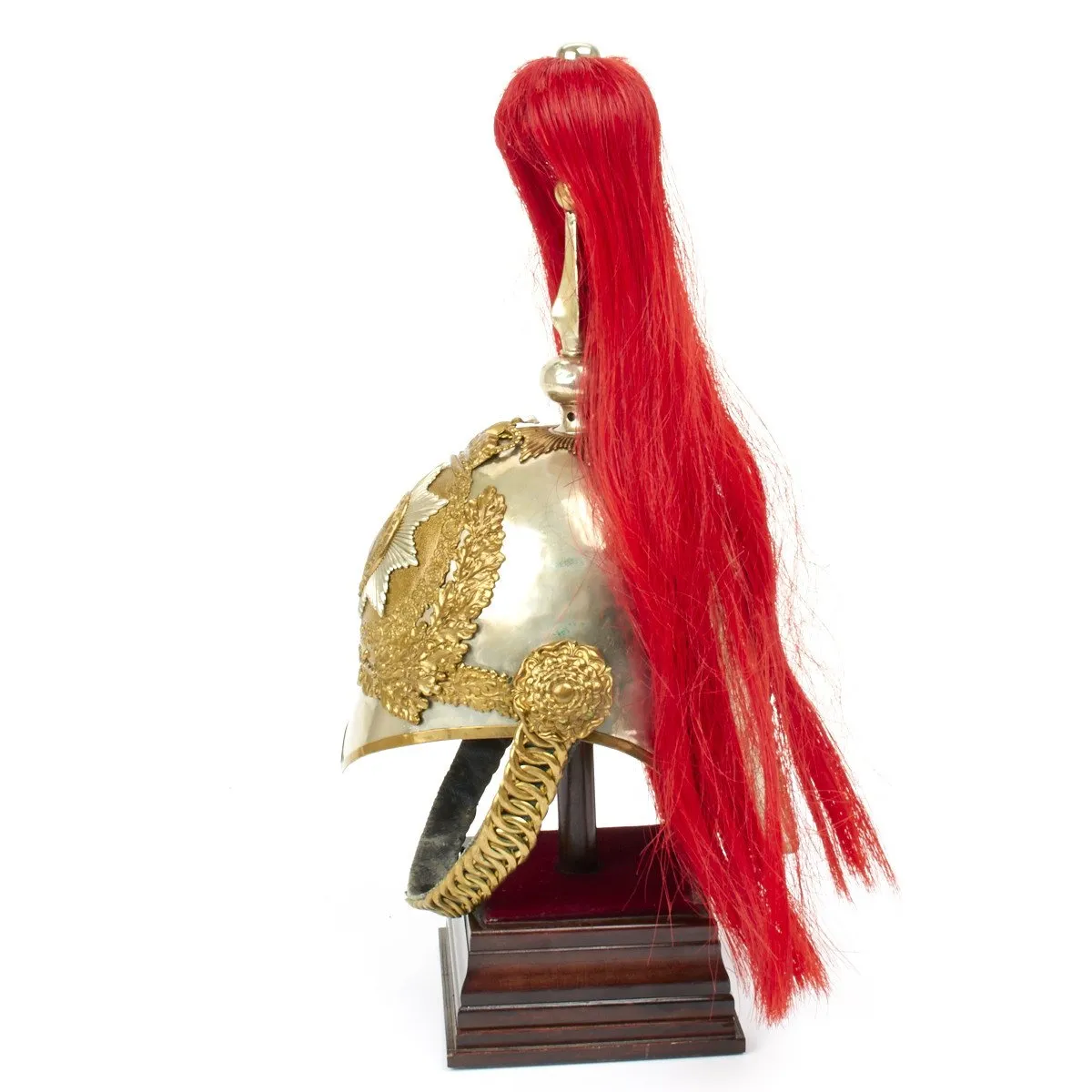 Original British Household Cavalry Horse Guard Parade Helmet with Red Plume