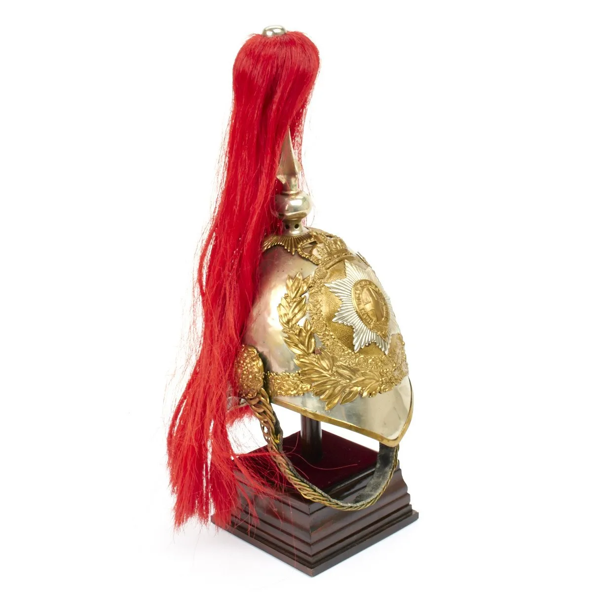 Original British Household Cavalry Horse Guard Parade Helmet with Red Plume