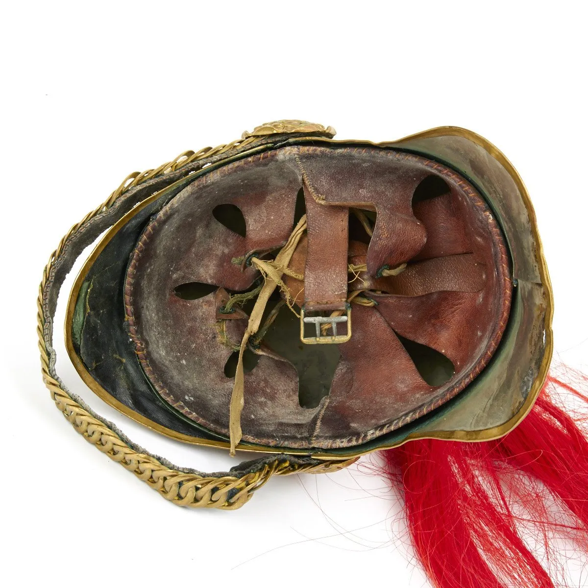 Original British Household Cavalry Horse Guard Parade Helmet with Red Plume
