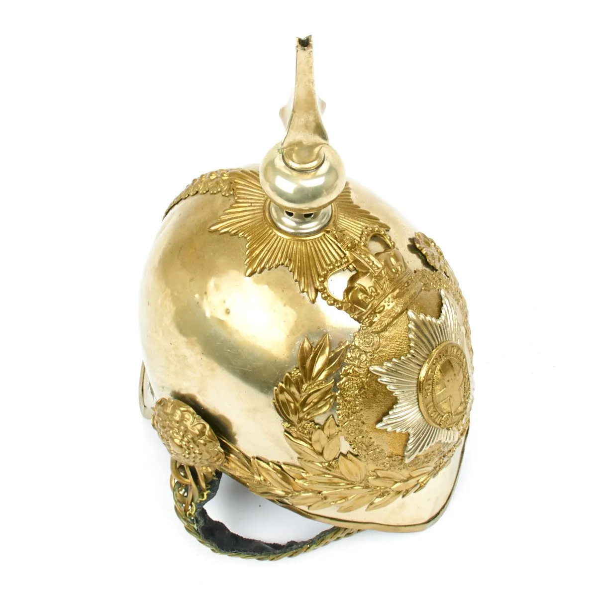 Original British Household Cavalry Life Guard Parade Helmet with White Plume